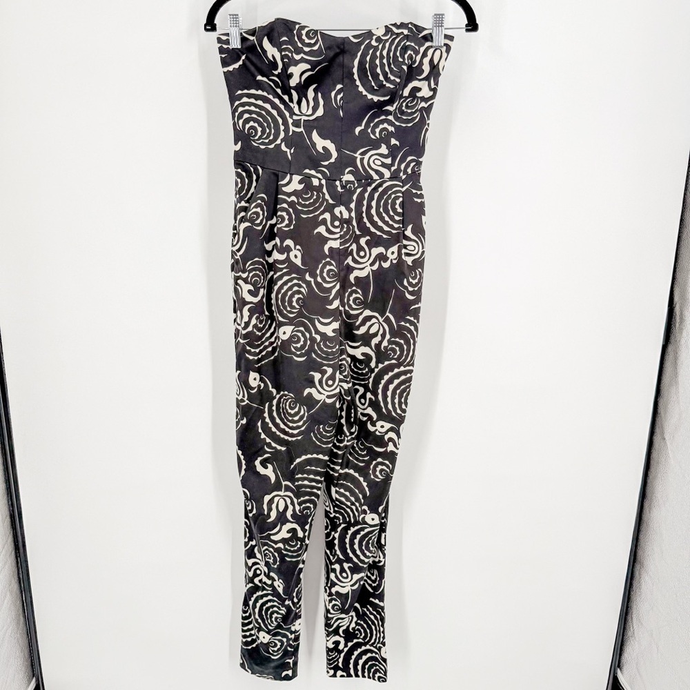 RACHEL Rachel Roy Black and White Patterned Jumpsuit
